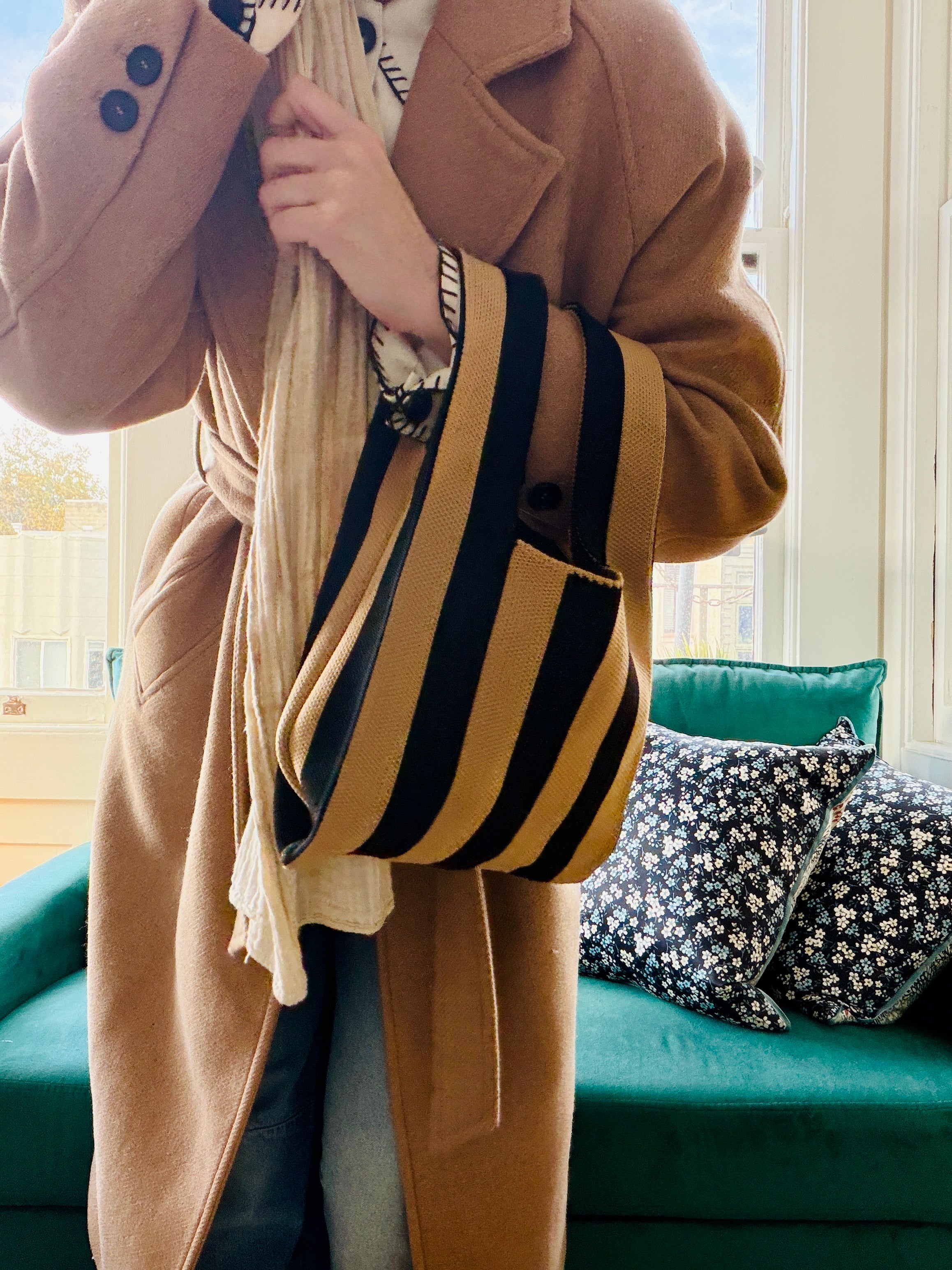 Espresso Stripe Y Knot Tote Bag and Gift – Why Not Studio San